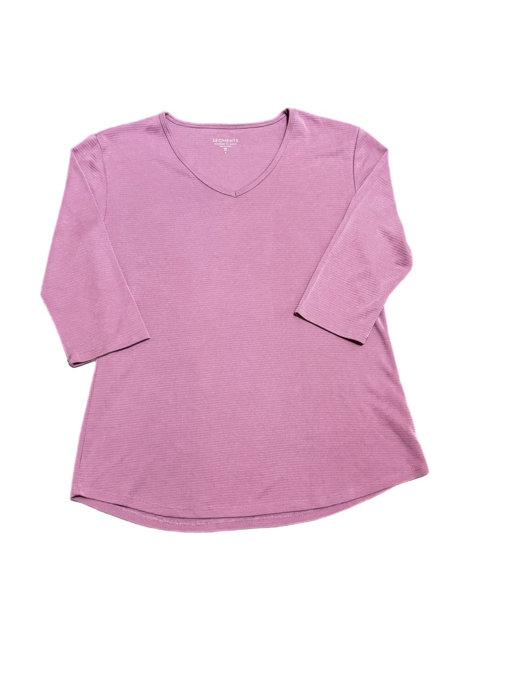 Women's V-Neck 3/4 Sleeve Tee in Dusty Pink Basic Essential